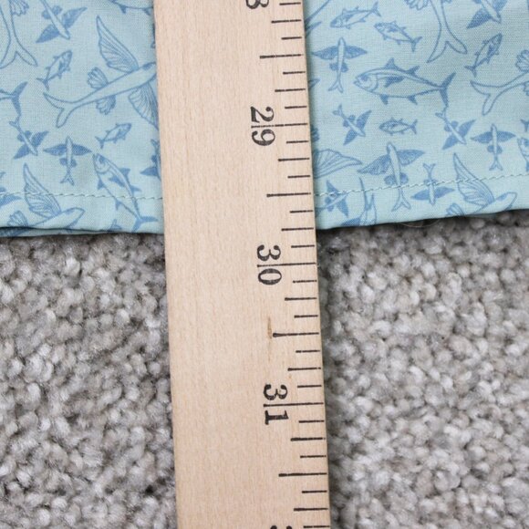 Gillz AOP Shirt Mens Large Blue Fish All Over Print Polyester Stretch L/S Button - Picture 15 of 16